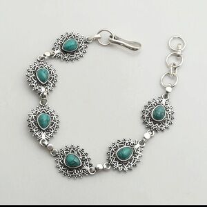925 Silver and Turquoise Bracelet